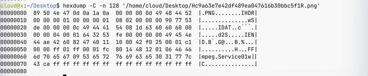 hexdump 输出
